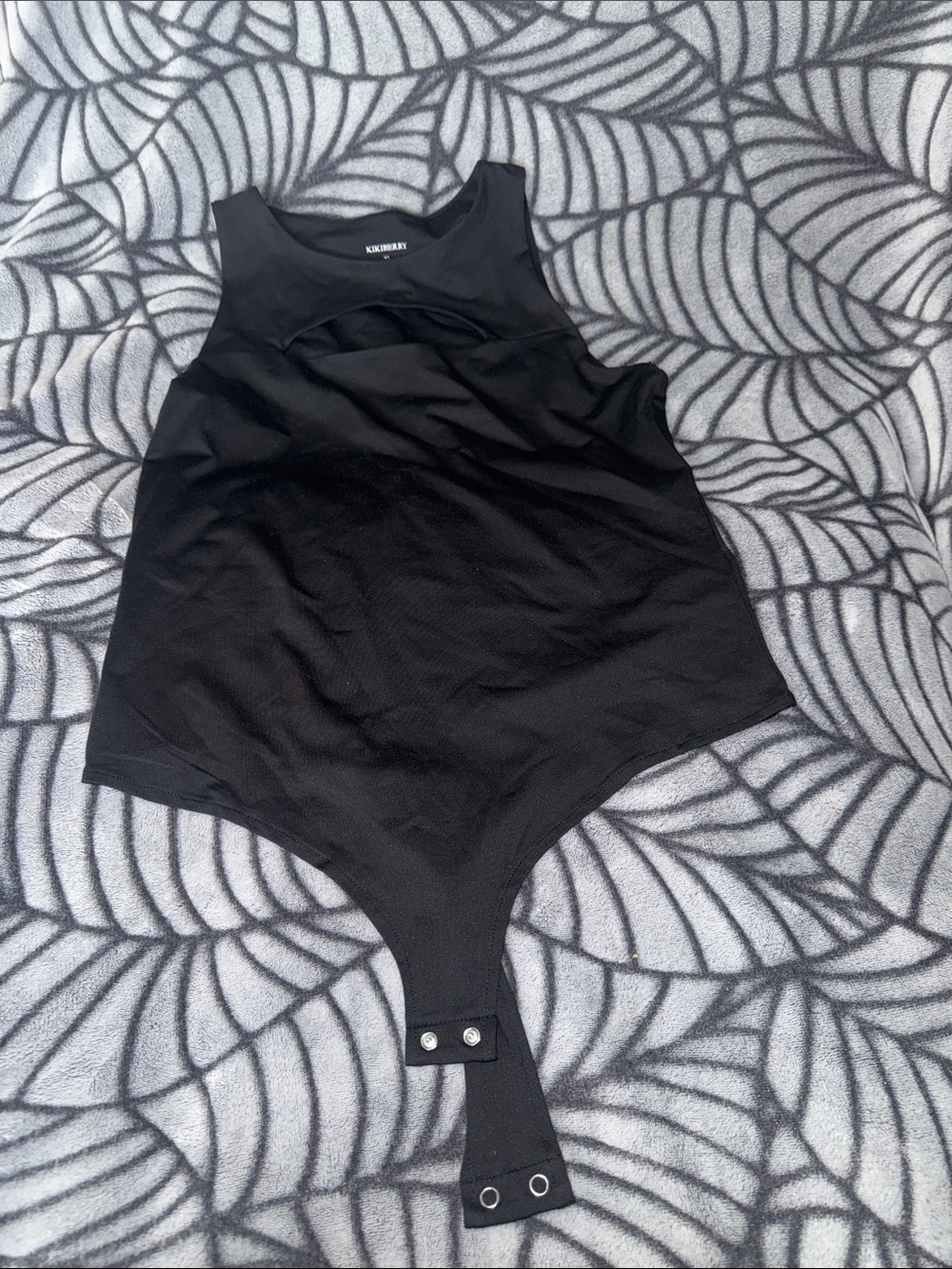 XL women’s black bodysuit with cutout NWOT